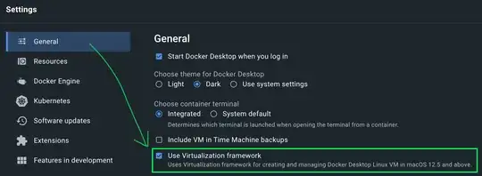 Enable "Use Virtualization Framework"