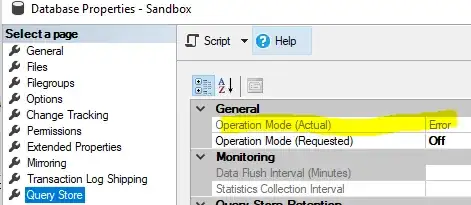 query store in the "error" state