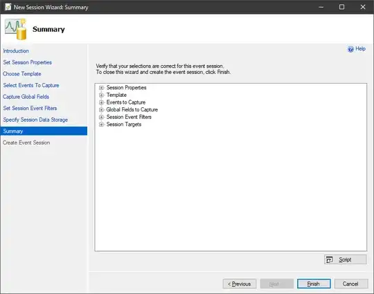 New Session Wizard Summary dialog