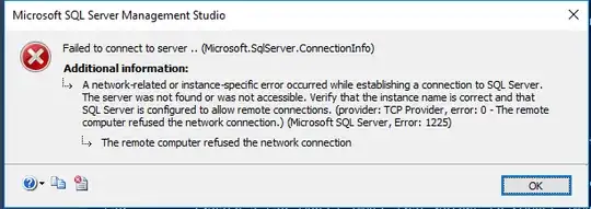 SSMS Error message