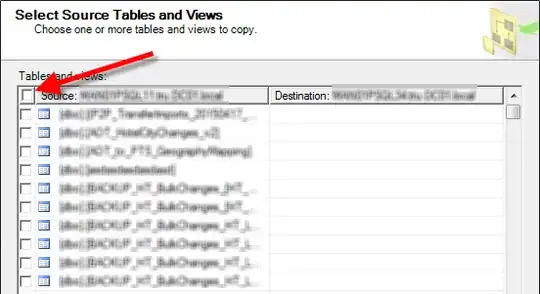 Select Source Tables and Views