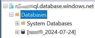 SSMS Database Listing