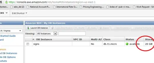 RDS DB instance storage
