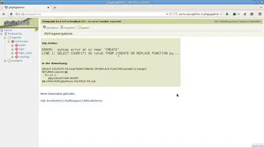 plpythonu in phppgadmin