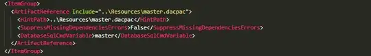 referenced master.dacpac in project