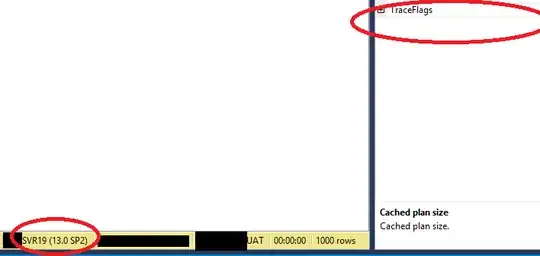 screenshot of execution plan in SSMS showing the no "use plan" attribute