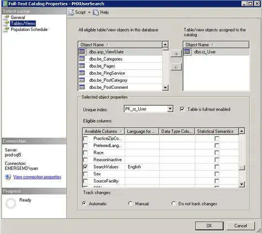 full-text catalog properties