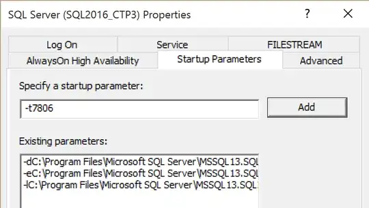 Startup Parameters Tab