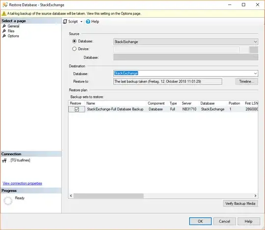 Restore Database - General Tab - Nothing Special