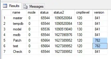 SSMS sysdatabases version