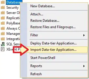 Import Data-tier Application...