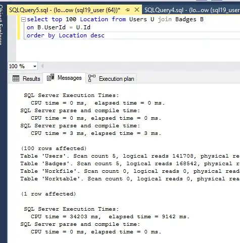 Logical Reads and Time Stats with no NC Index