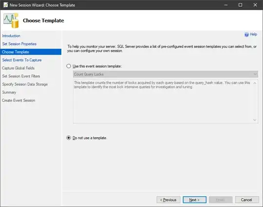New Session Wizard Choose Template dialog