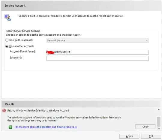 Setting Service Account