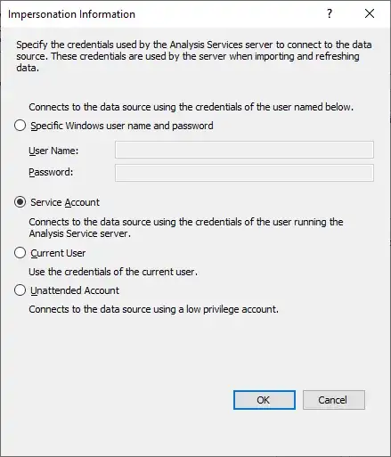 Change Current User for Service Account under impersonalization of the conection