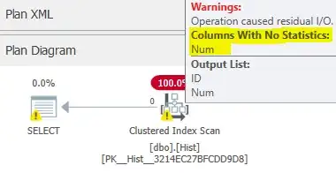 Screenshot of no stats warning