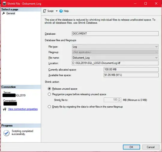 Release Unused Space - Shrink File