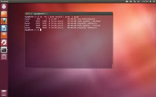 Output of: ps -ef | grep mysqld | grep -v grep
