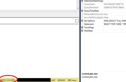 screenshot of execution plan in XML with missing plan guide attributes
