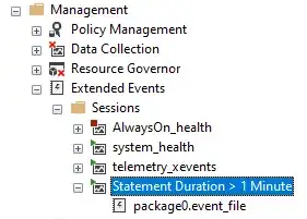 Extended Events | Sessions | Statement Duration > 1 Minute picture