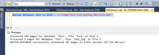 High privilege account backs up Test database