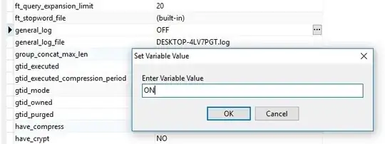 general_log and general_log_file server variables in the Navicat Server Monitor tool