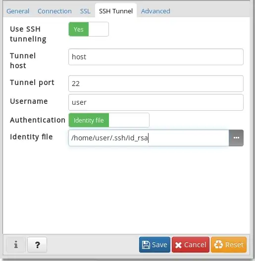 pgAdmin4 SSH Tunnel Tab