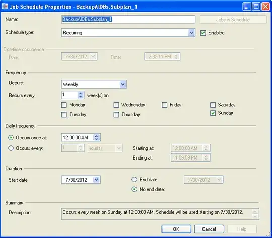 Configure the Job Schedule