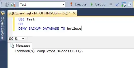 sa Account revokes backup database permission