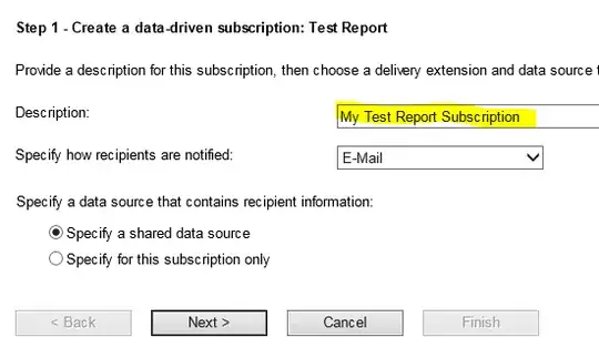 Data-Driven Subscription Step 1