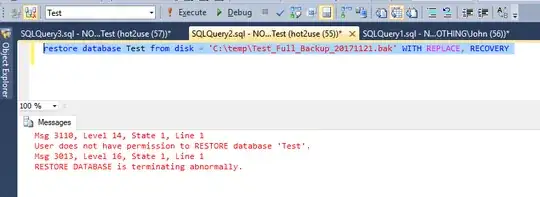 SQL Login tries to restores database and fails