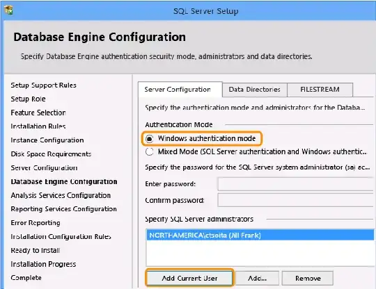 Database Engine Configuration