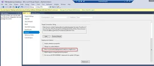 Project debug settings