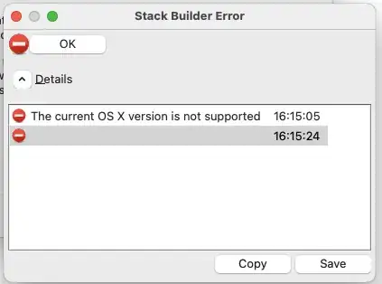 Error from EDB Stack Builder: OS version not supported