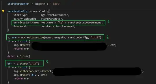 service control code snippet