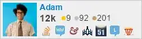Adam's profile on Stack Exchange