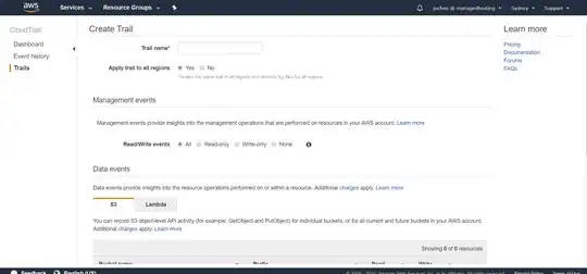 CloudTrail Create New Trail