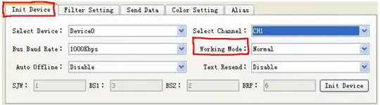 Screenshot of the place to set the mode, e.g. listen-only