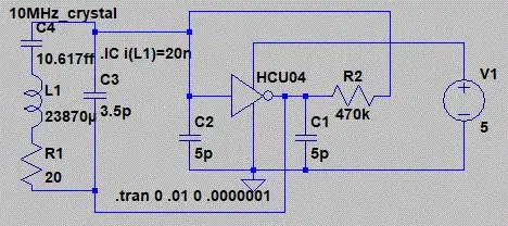 10MHz crystal oscillator