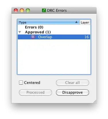 Error moved to approved list in errors dialog