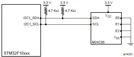 Example I2C connection