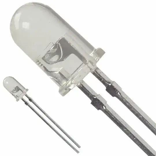 LED with flared leads