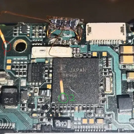 The image with 2 wires representing 2 missing pads