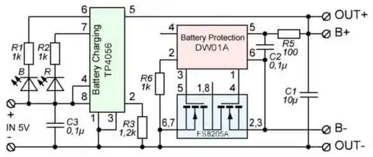 TP4056 module schematic