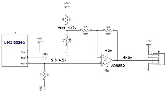 My schematic based on AD8052 Op Amp