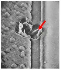 microscopic ESD damage