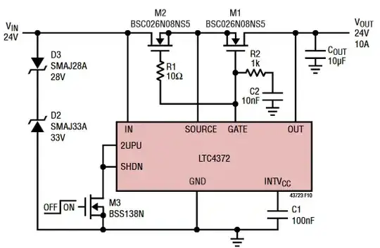 LTC4372 application schematic