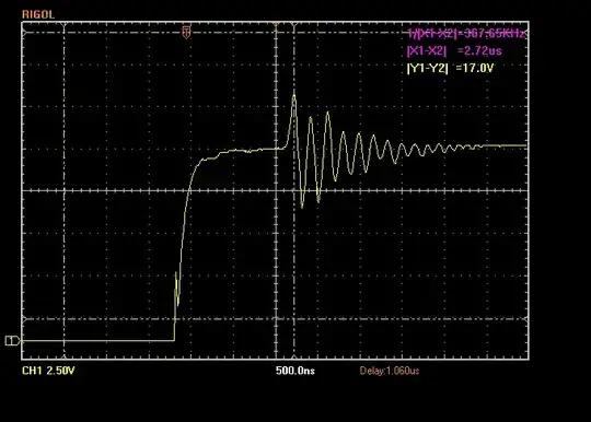 Ringing on Gates without C2 and C3, while solenoid was not powered. Sharing common ground