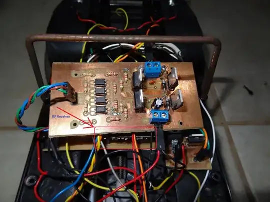 Detail of where the RF receiver is