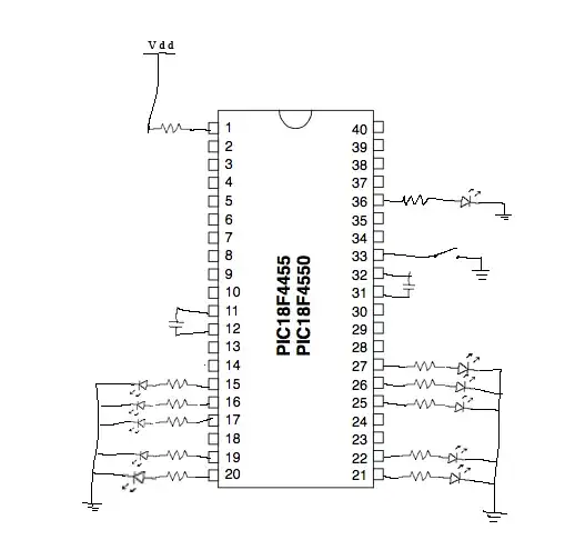 led sequencer for PIC18f4550